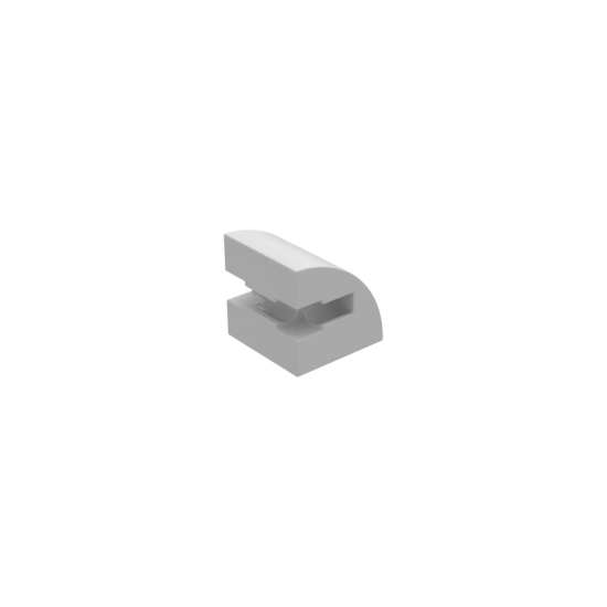 Round building block 15x15 witgrijs