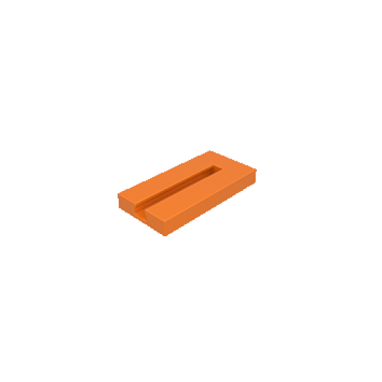 Bouwplaat 15x30x3,75 met groef oranje Bouwplaat 15x30x3,75 met groef oranje