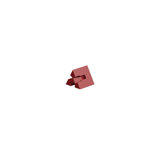 Angular Block 60 With Grooves Red Angular Block 60 With Grooves Red